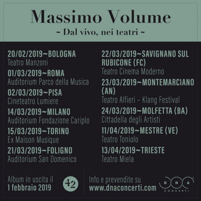 Il grande ritorno dei Massimo Volume: nuovo album e tour dei teatri.